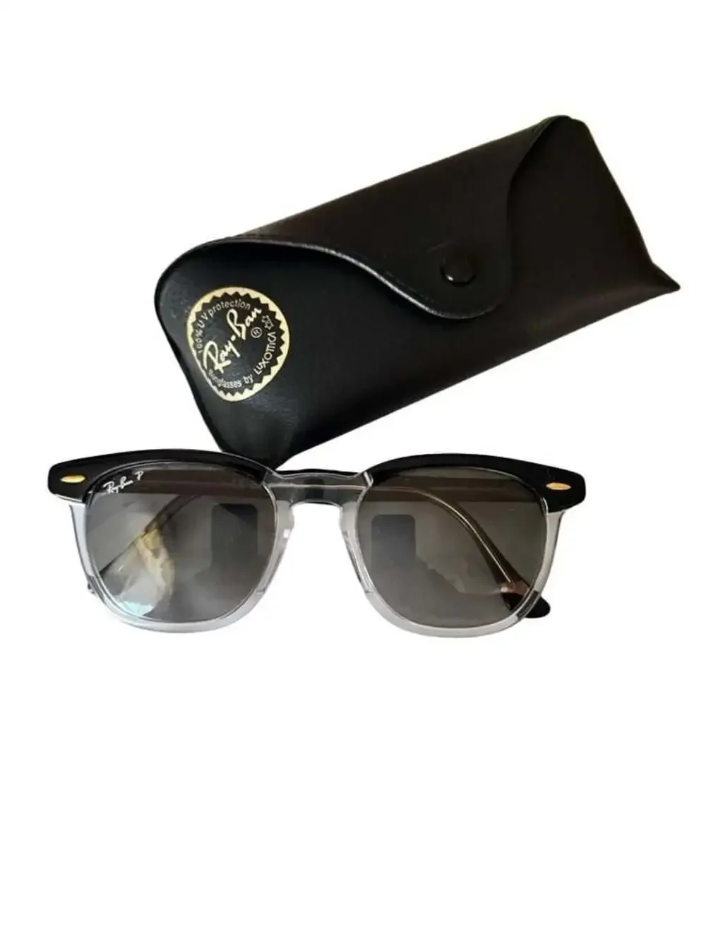 Ray-Ban RB2298 Hawkeye Polarized Sunglasses in Black and Transparent